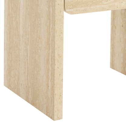 Samira Side Table - Travertine Effect - DUSK