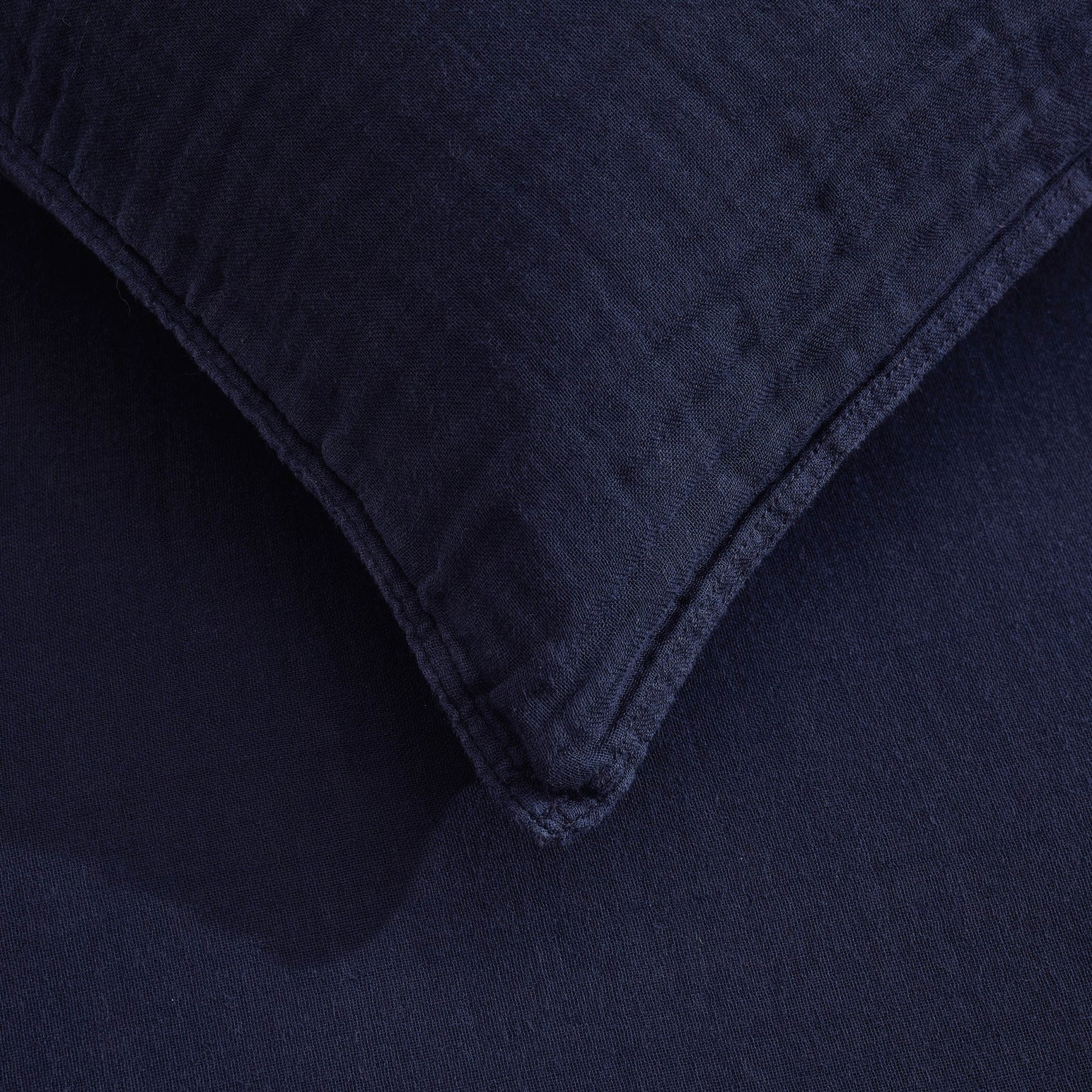 Santorini Muslin Duvet Cover & Pillowcase Set - Navy - DUSK