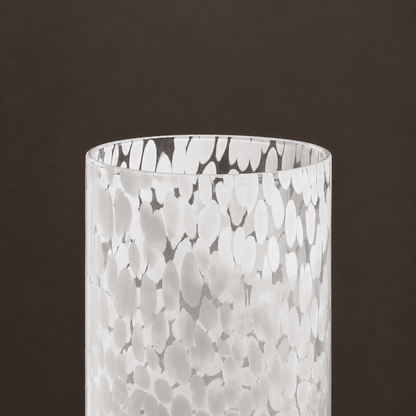 Sarda Dotty Glass Tumblers - Set of 4 - White - DUSK