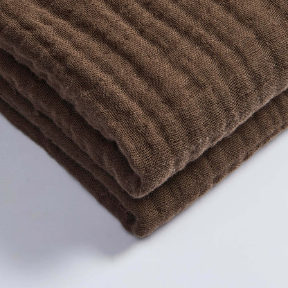Savannah Four Layer Tufted Muslin Sofa Throw - Chocolate - DUSK