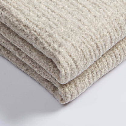 Savannah Four Layer Tufted Muslin Sofa Throw - Oat - DUSK