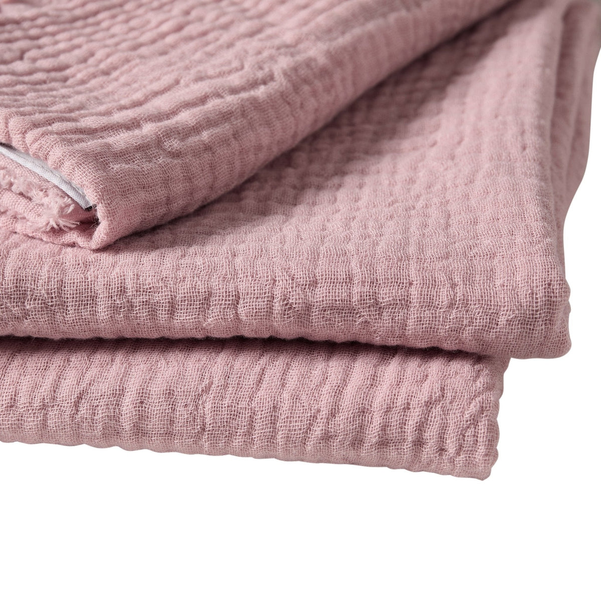 Savannah Four Layer Tufted Muslin Sofa Throw - Rose - DUSK