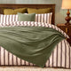 Savannah Four Layer Tufted Muslin Throw - Olive Green - DUSK
