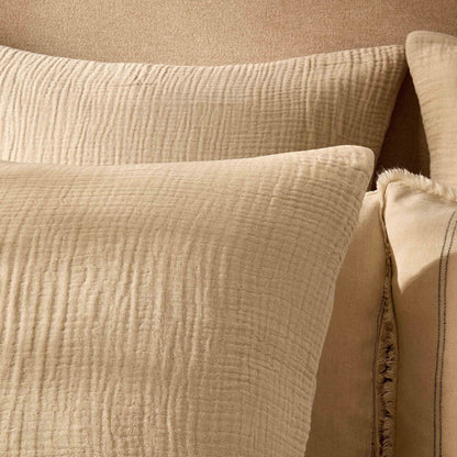 Savannah Set of 2 Tufted Muslin Cushion Cover - Oat - DUSK