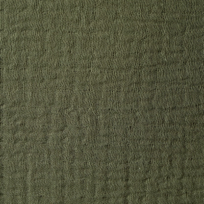 Savannah Set of 2 Tufted Muslin Cushion Covers - Olive Green - DUSK