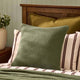 Savannah Set of 2 Tufted Muslin Cushion Covers - Olive Green - DUSK