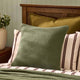 Savannah Set of 2 Tufted Muslin Cushion Covers - Olive Green - DUSK