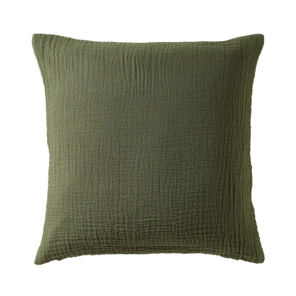 Savannah Set of 2 Tufted Muslin Cushion Covers - Olive Green - DUSK