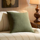 Savannah Set of 2 Tufted Muslin Sofa Cushion Covers - Olive Green - DUSK