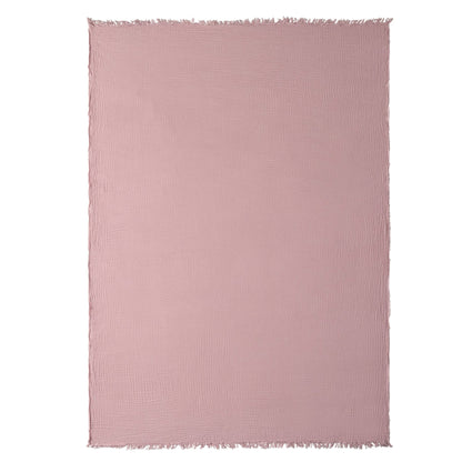 Savannah Tufted Muslin Throw - Rose - DUSK