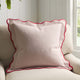 Scallop Contrast Edge Sofa Cushion Cover - Pink/Red - DUSK