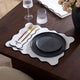 Scallop Edge Set of 4 Placemats - Off White/Black - DUSK