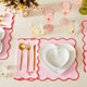 Scallop Edge Set of 4 Placemats - Pink/Red - DUSK