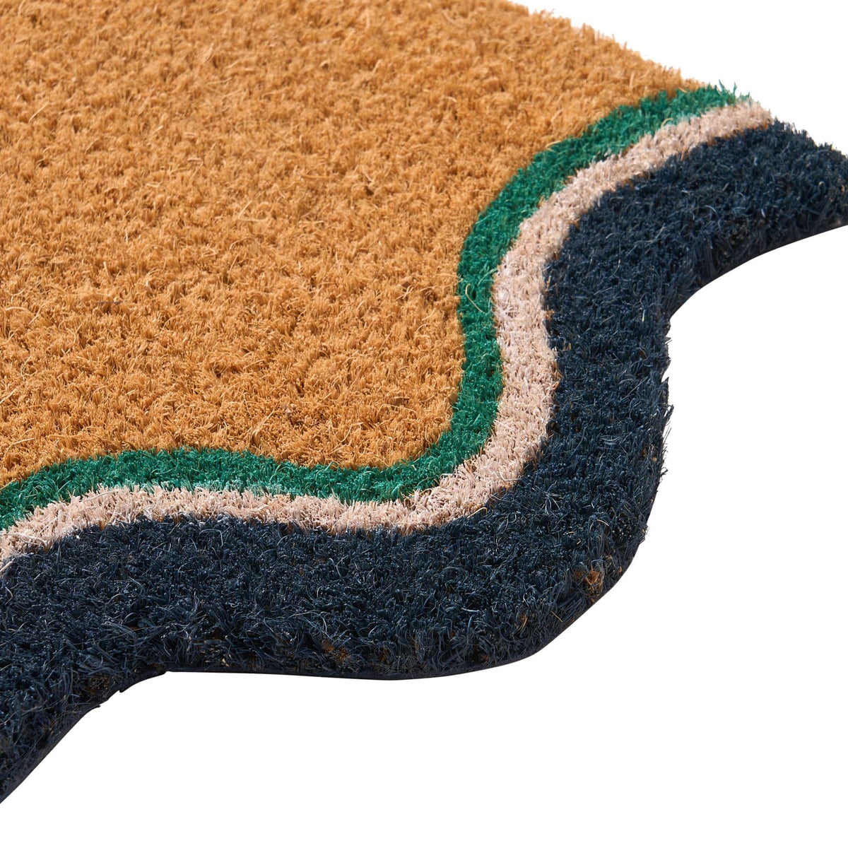 Scallop Hello Doormat - Natural/ Blue - DUSK