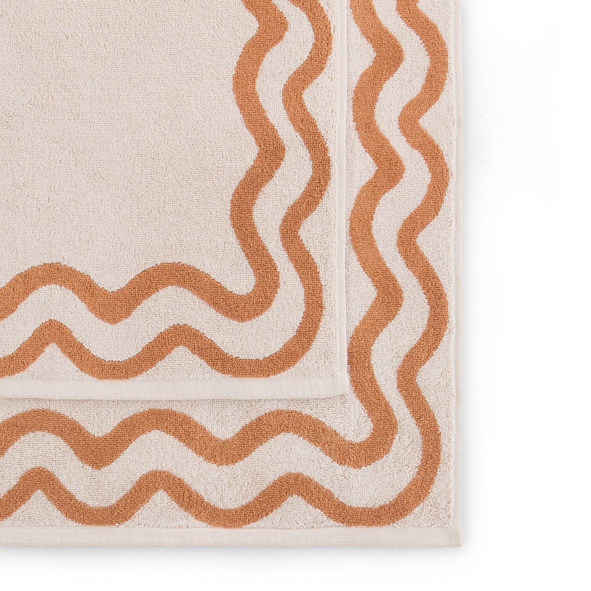Scalloped Cotton Towels - Burnt Orange - DUSK