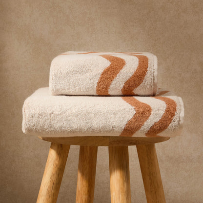 Scalloped Cotton Towels - Burnt Orange - DUSK