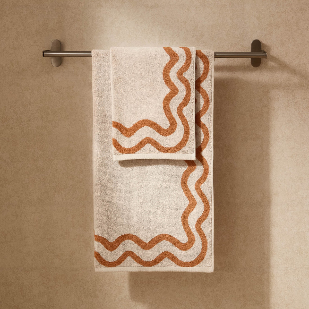Scalloped Cotton Towels - Burnt Orange - DUSK