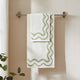 Scalloped Cotton Towels - Off - White/Olive - DUSK