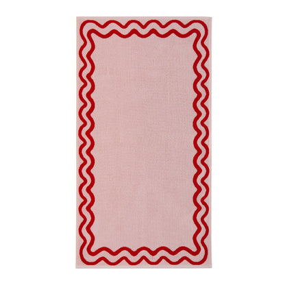 Scalloped Cotton Towels - Pink/Red - DUSK