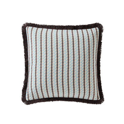 Scheana Cotton Jacquard Checkerboard Tufted Cushion Cover - Brown - DUSK