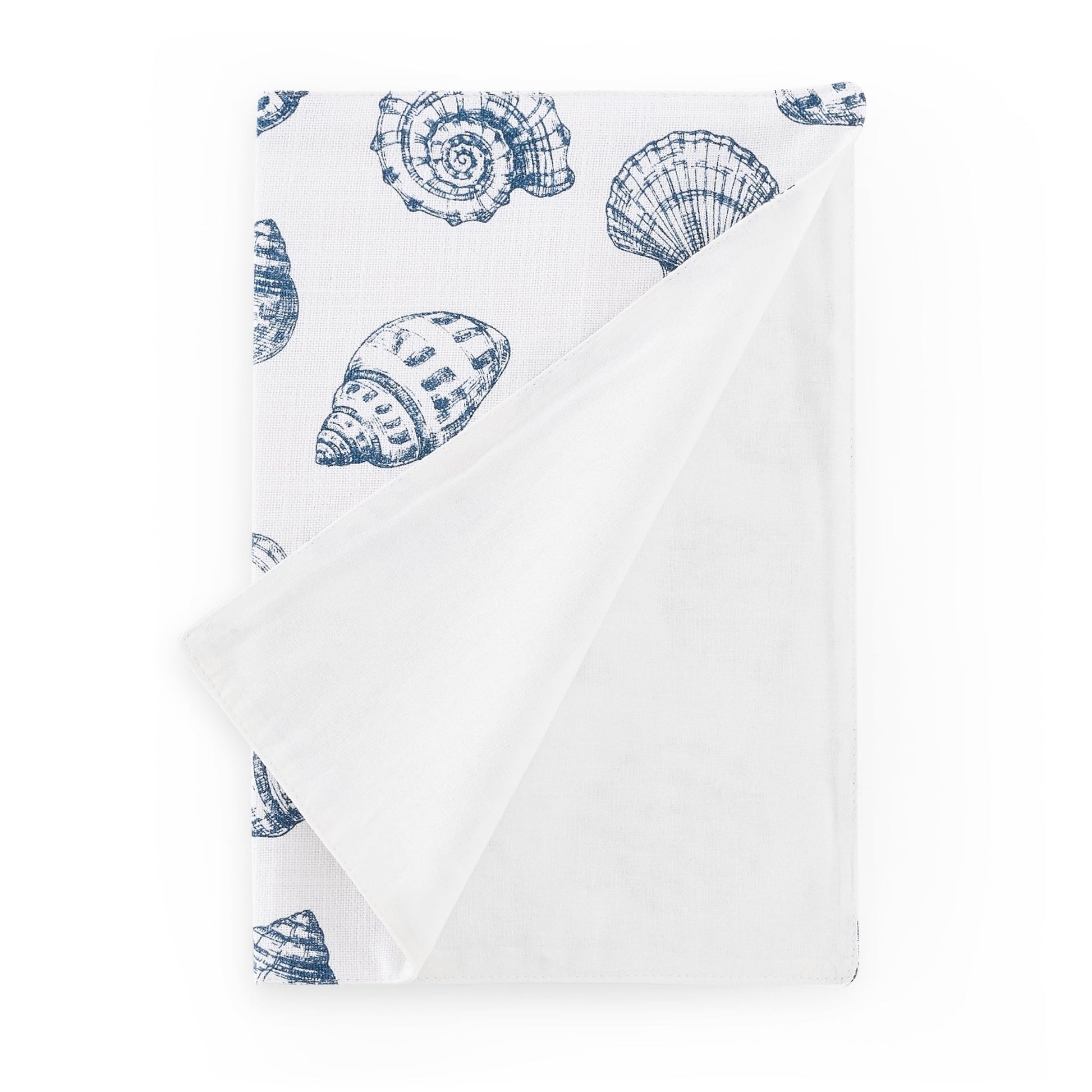 Seashell Print Set of 4 Placemats - Natural/ Blue - DUSK