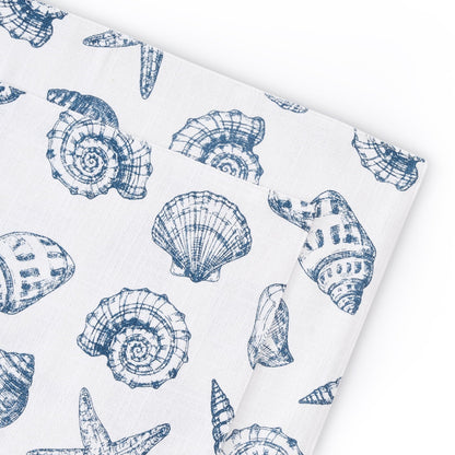 Seashell Print Set of 4 Placemats - Natural/ Blue - DUSK