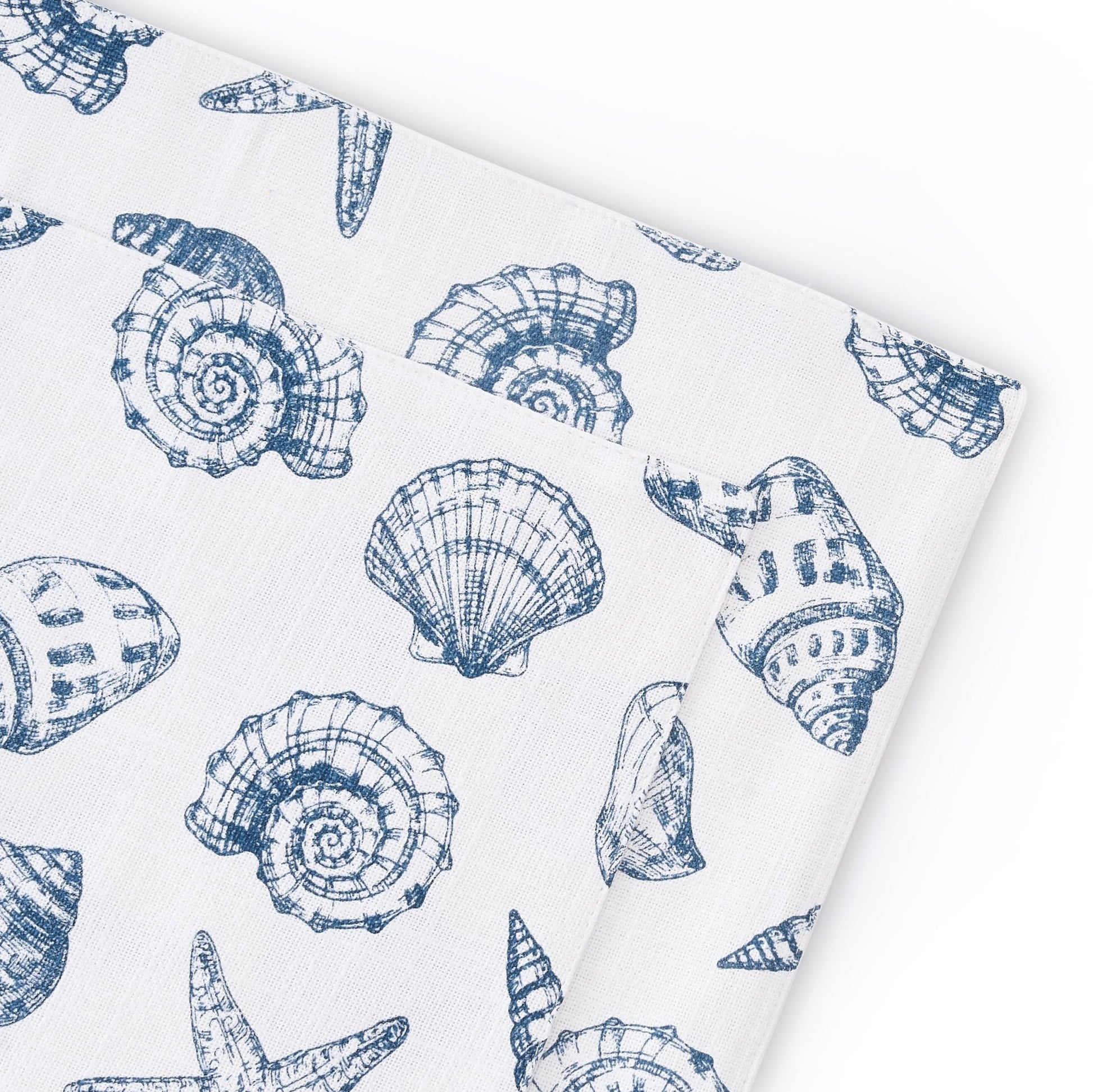 Seashell Print Set of 4 Placemats - Natural/ Blue - DUSK