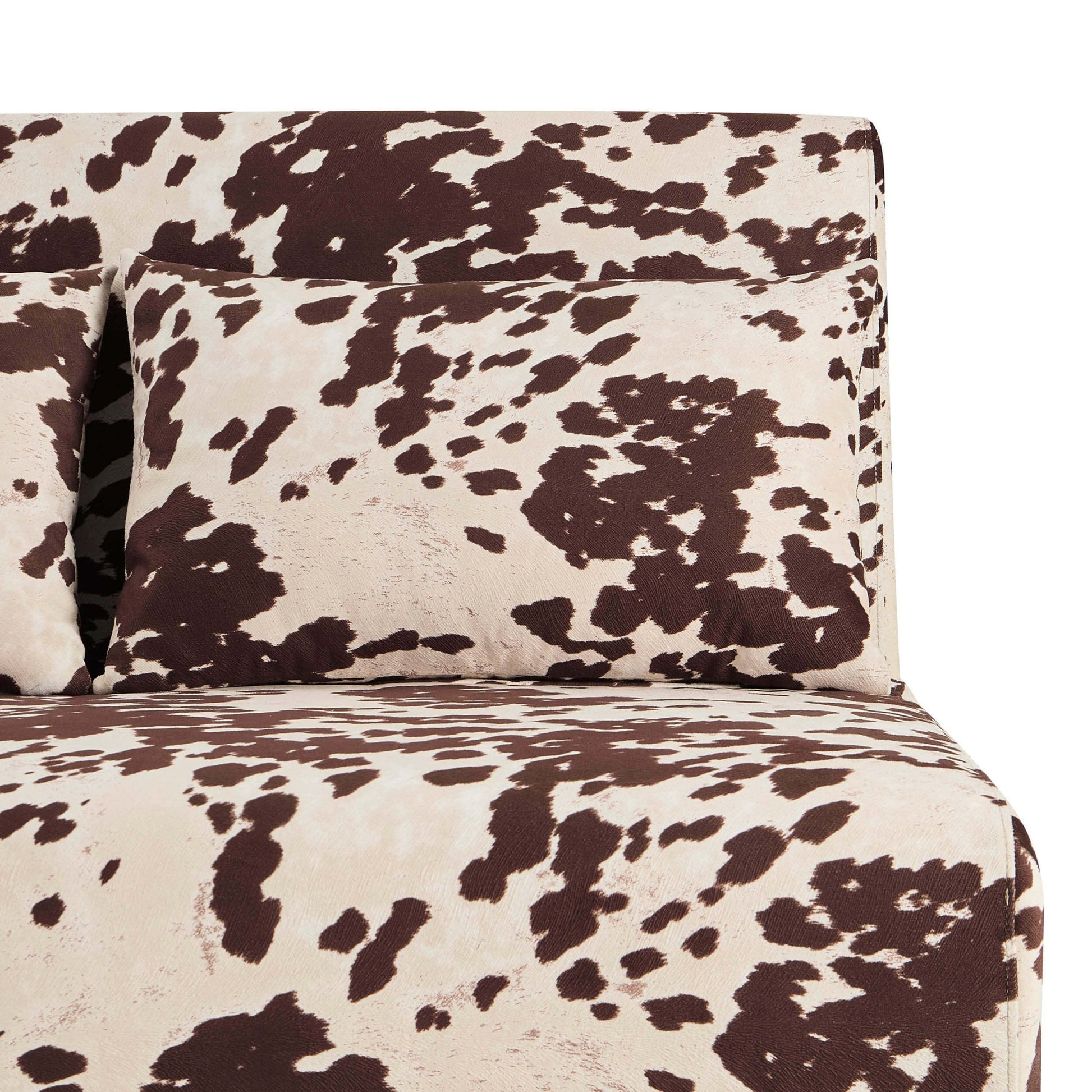 Seattle Double Click Clack Sofa Bed - Brown Cow Print - DUSK