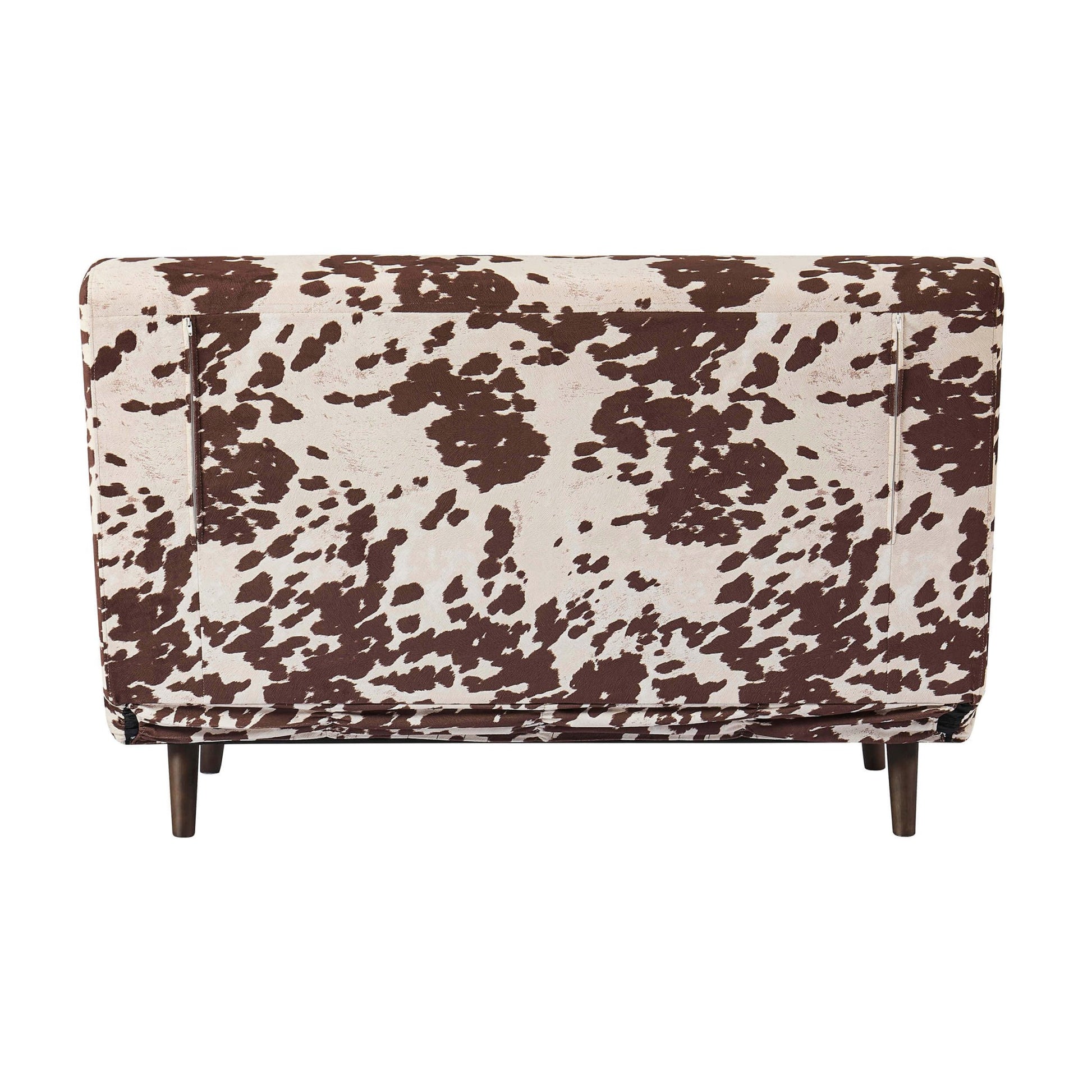 Seattle Double Click Clack Sofa Bed - Brown Cow Print - DUSK