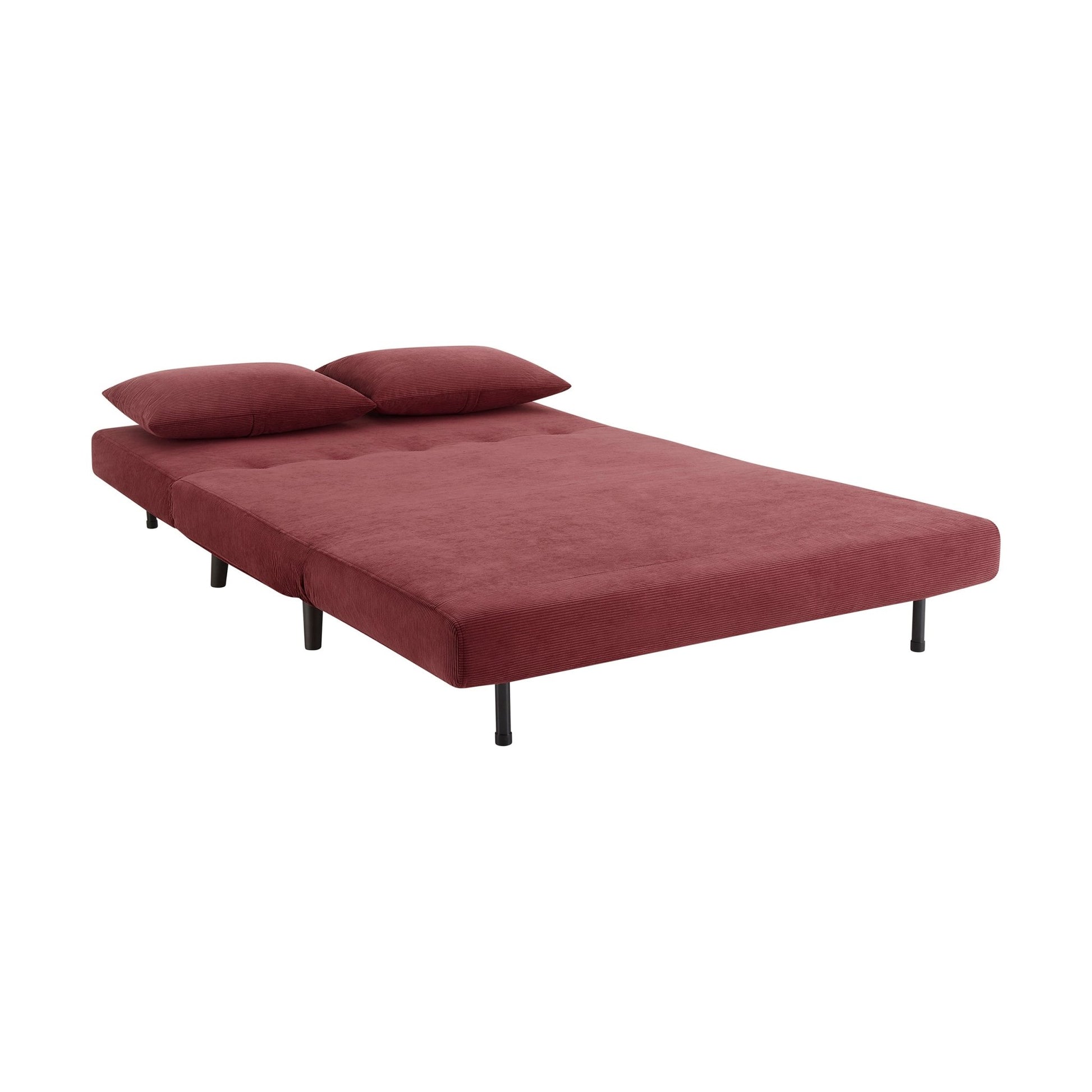 Seattle Double Click Clack Sofa Bed - Corduroy - Berry - DUSK