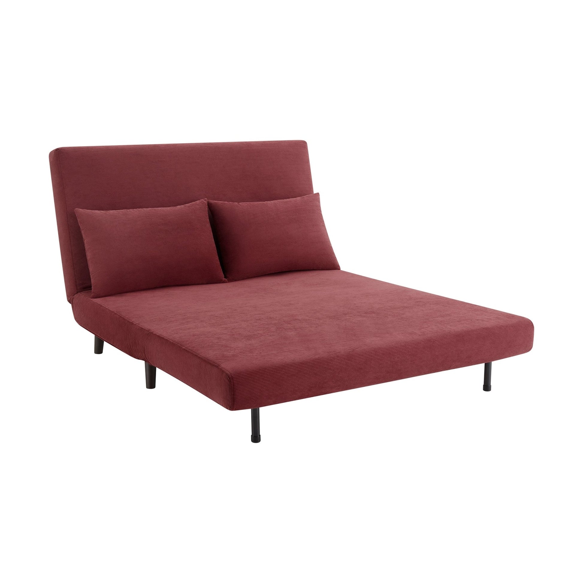 Seattle Double Click Clack Sofa Bed - Corduroy - Berry - DUSK