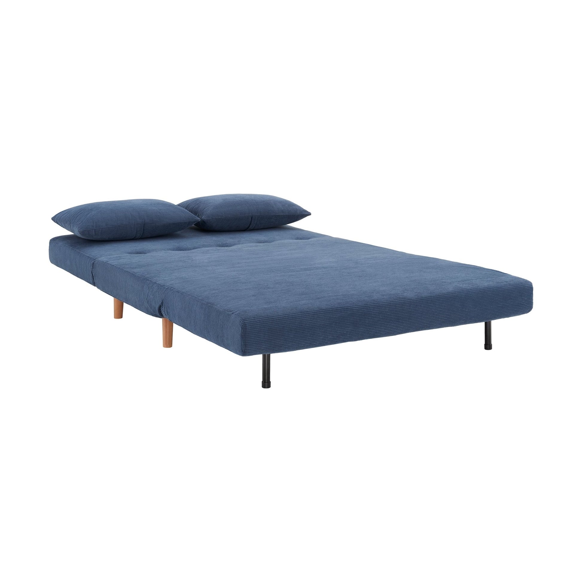 Seattle Double Click Clack Sofa Bed - Corduroy - Blue - DUSK