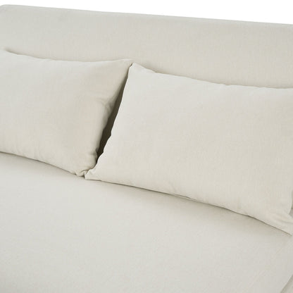 Seattle Double Click Clack Sofa Bed - Cream Linen - DUSK