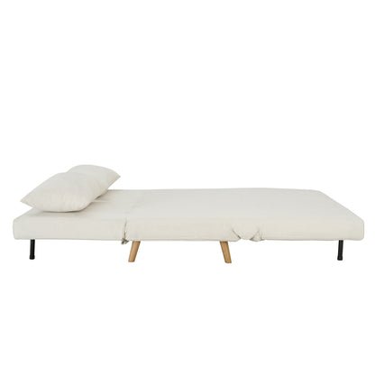 Seattle Double Click Clack Sofa Bed - Cream Linen - DUSK