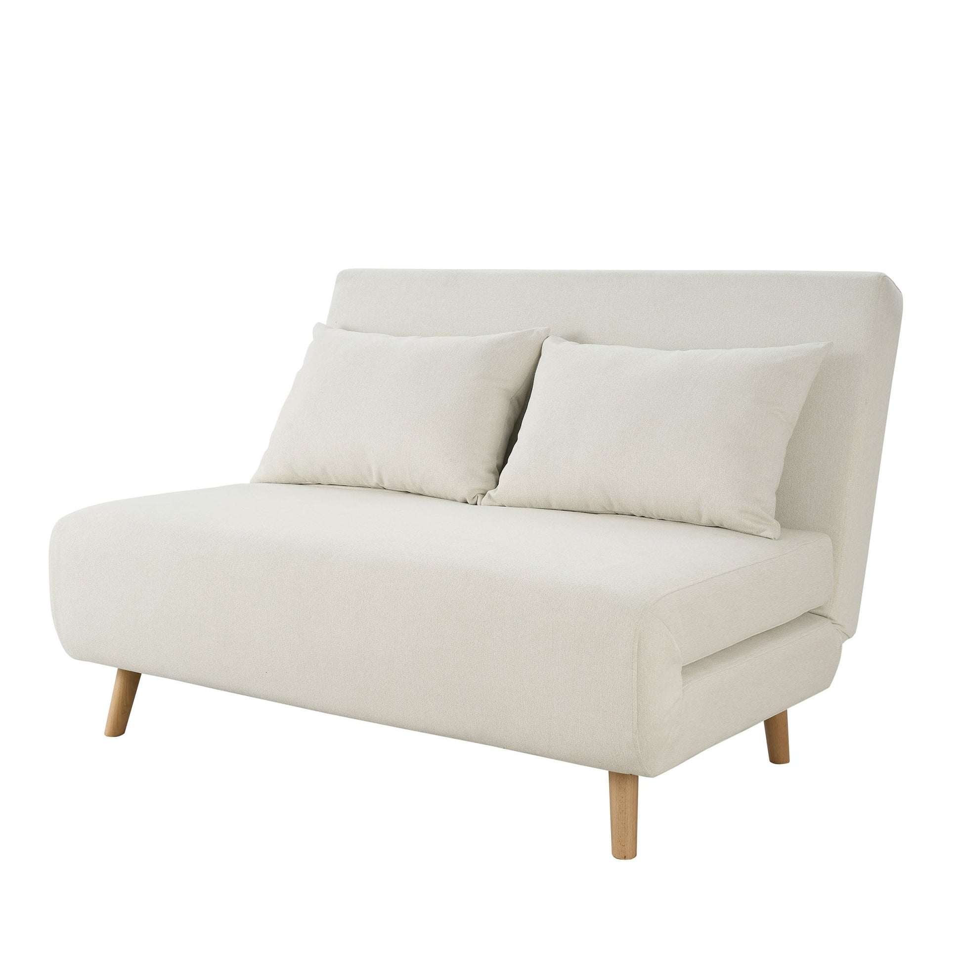 Seattle Double Click Clack Sofa Bed - Cream Linen - DUSK