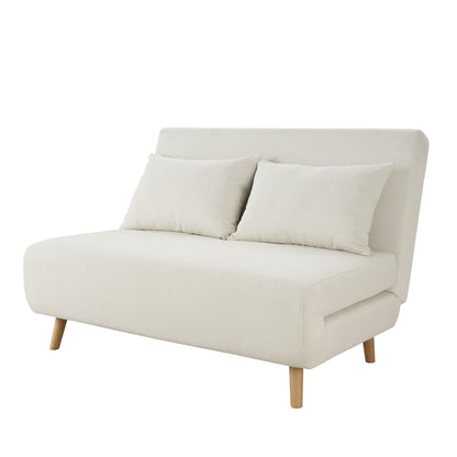 Seattle Double Click Clack Sofa Bed - Cream Linen - DUSK