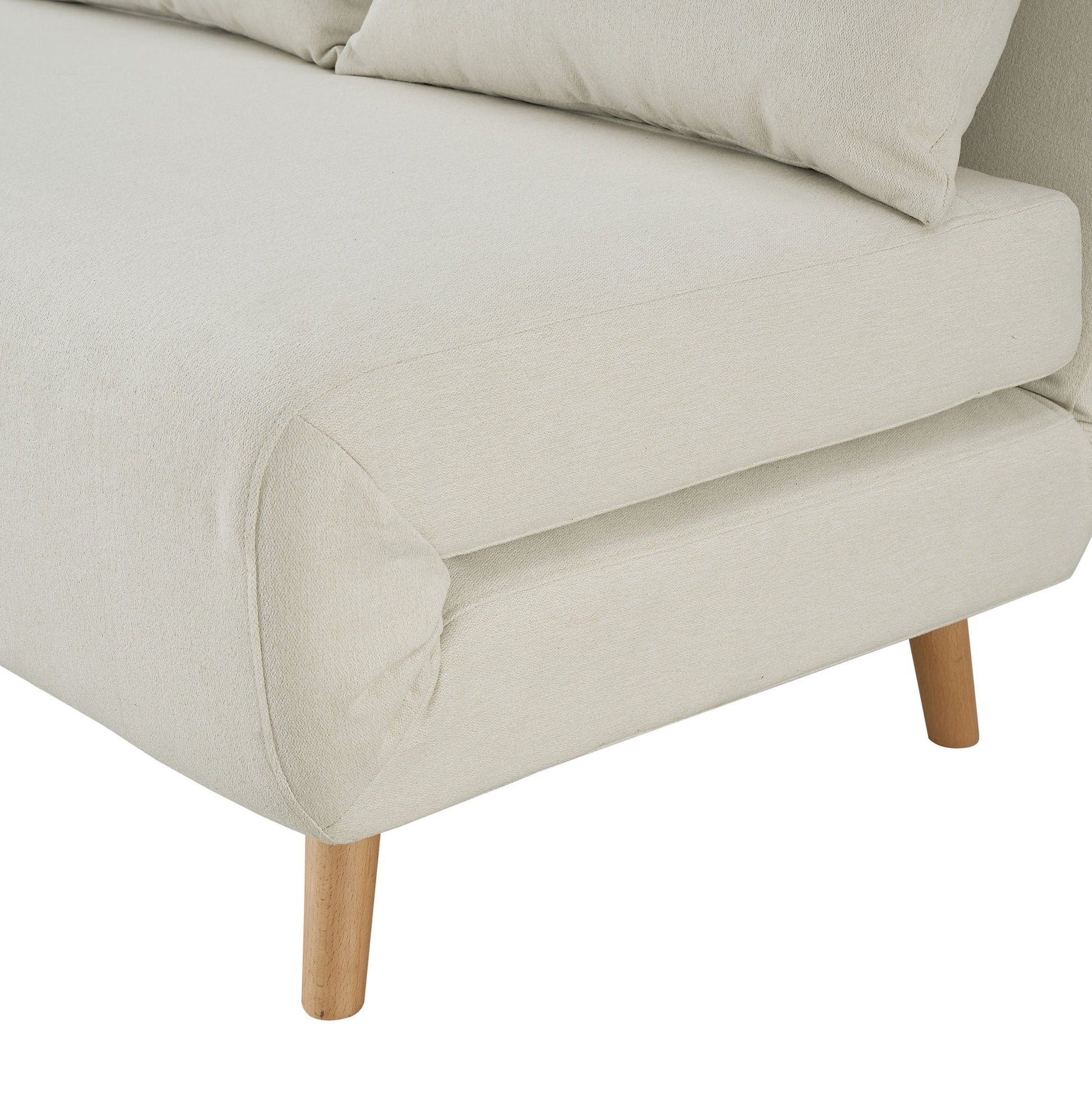 Seattle Double Click Clack Sofa Bed - Cream Linen - DUSK