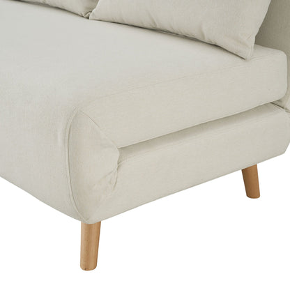 Seattle Double Click Clack Sofa Bed - Cream Linen - DUSK