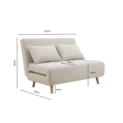 Seattle Double Click Clack Sofa Bed - Mauve - DUSK