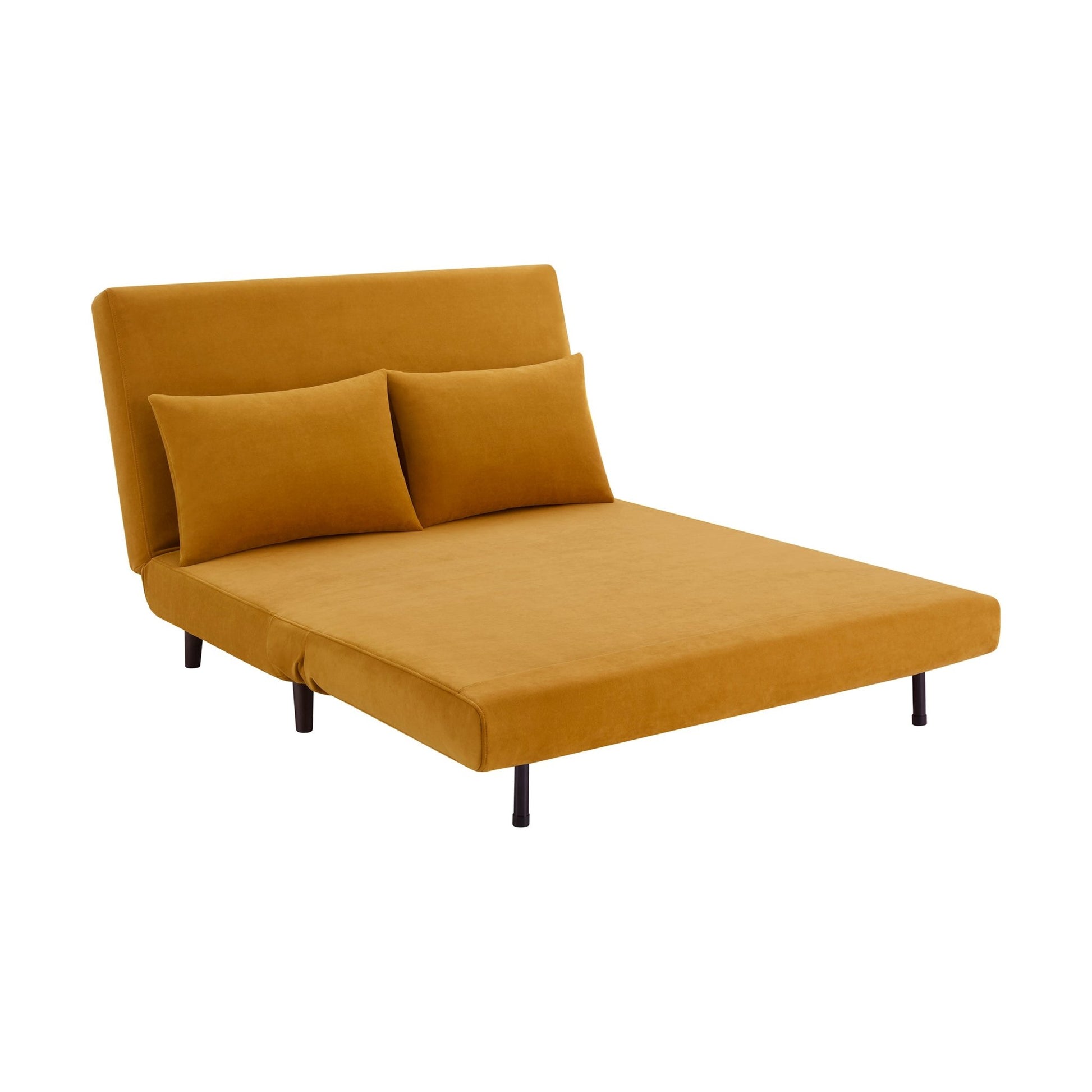 Seattle Double Click Clack Sofa Bed - Mustard - DUSK