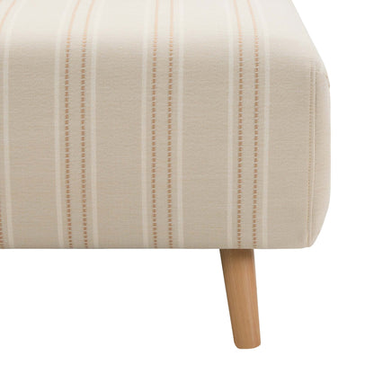 Seattle Double Click Clack Sofa Bed - Natural Stitched Stripe - DUSK