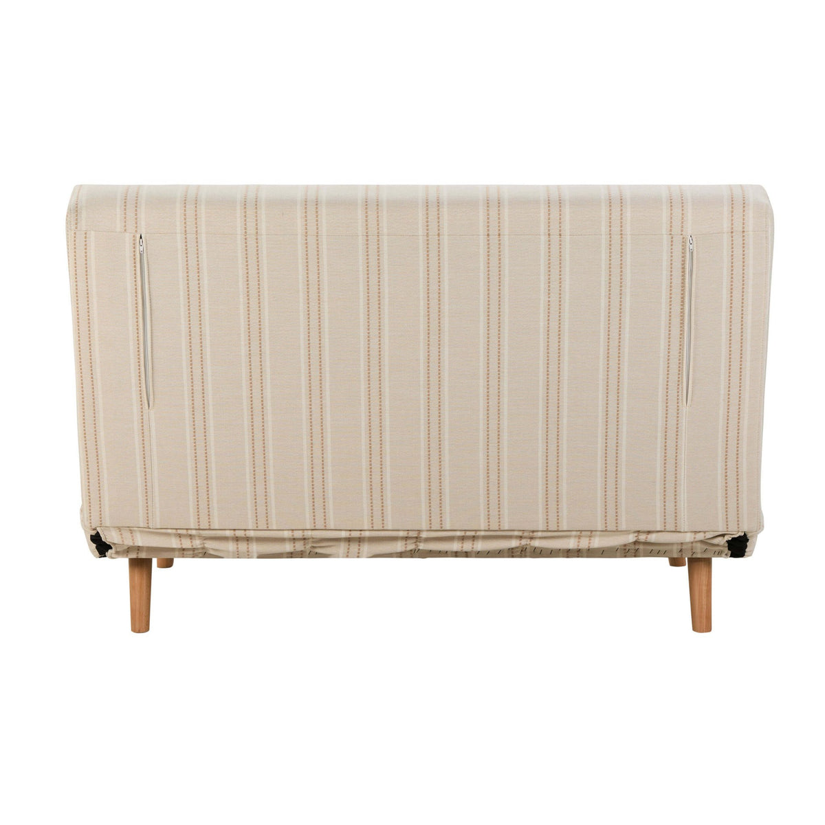 Seattle Double Click Clack Sofa Bed - Natural Stitched Stripe - DUSK