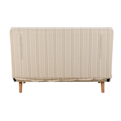Seattle Double Click Clack Sofa Bed - Natural Stitched Stripe - DUSK