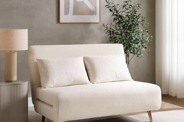 Seattle Double Click Clack Sofa Bed - Teddy Cream - DUSK