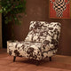Seattle Single Click Clack Sofa Bed - Brown Cow Print - DUSK