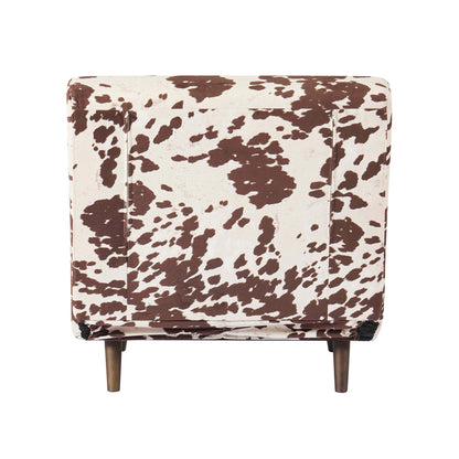 Seattle Single Click Clack Sofa Bed - Brown Cow Print - DUSK