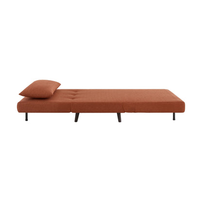Seattle Single Click Clack Sofa Bed - Burnt Orange - DUSK