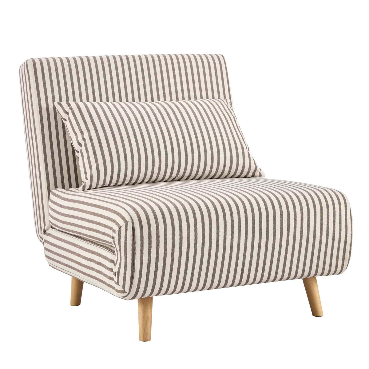 Seattle Single Click Clack Sofa Bed - Chocolate Stripe - DUSK