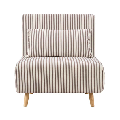 Seattle Single Click Clack Sofa Bed - Chocolate Stripe - DUSK
