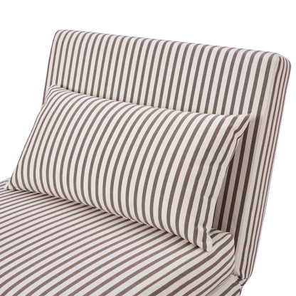 Seattle Single Click Clack Sofa Bed - Chocolate Stripe - DUSK
